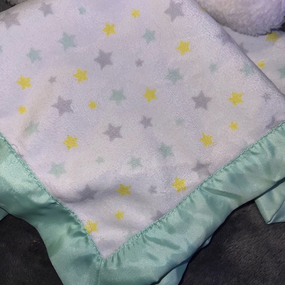 Carter's Child of Mine Lamb Lovey White Green Baby Security Blanket Plush - Picture 4 of 7